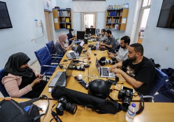 Press House open its doors to receive journalists that their offices were bombed and destroyed during the current escalation in the Gaza Strip