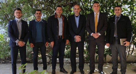 A delegation from Bank of Palestine (BoP) visits Press House