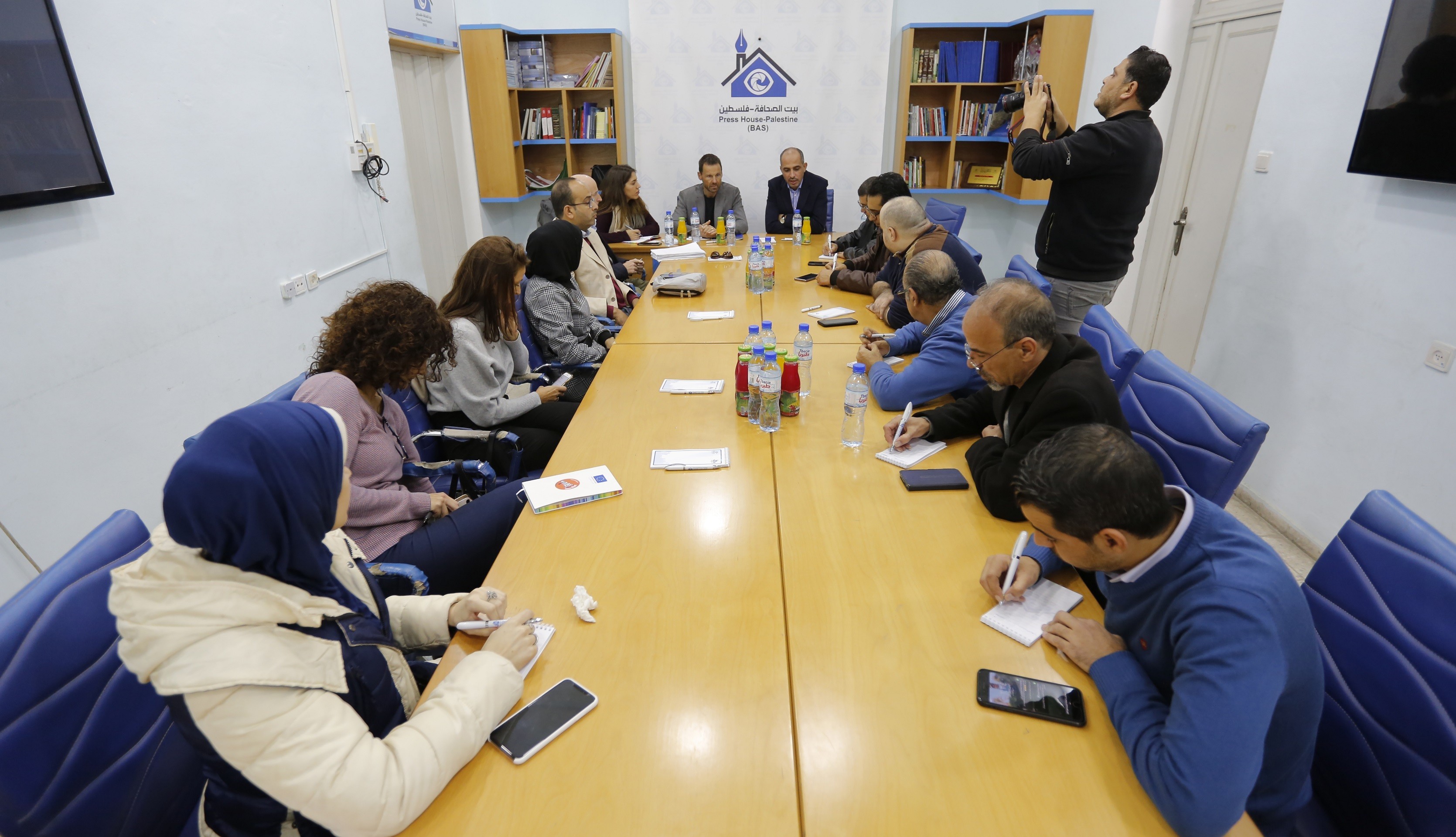 Press House holds a discussion session with Tomas Niklasson, the Acting Head of the European Representative in the West Bank, Gaza and UNRWA