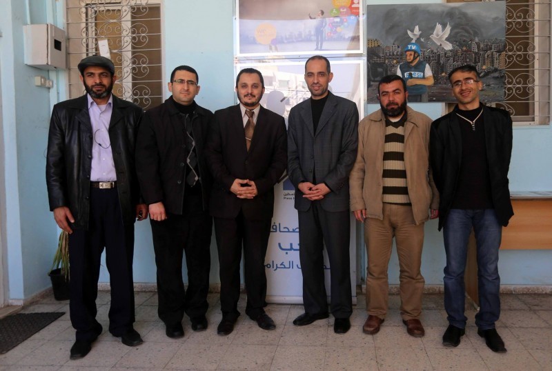 A Delegation from the Governmental Information Office Visits Press House 