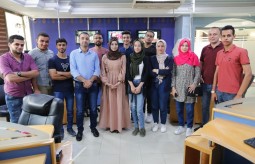 A Team of Young Journalists from the Press House visits the Office of Al-Jazeera Network in Gaza 