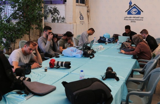 Press House opens its doors to receive journalists to cover the Israeli escalation on Gaza