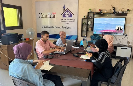 Press House opens the "Journalists Camp" project in the Gaza Strip, funded by the Canadian government.
