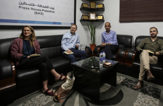 The Irish Ambassador and his Deputy in the Palestinian territories visited Press House