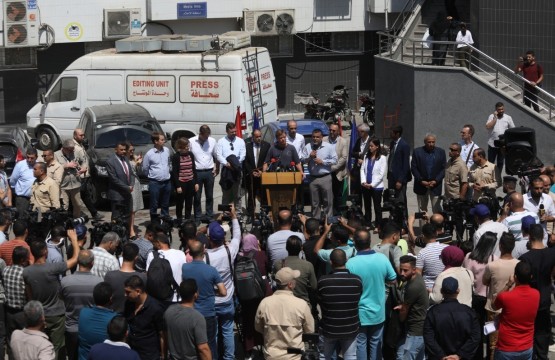 Press House supervises the media coordination and organizing of EU countries ambassadors tour in Gaza