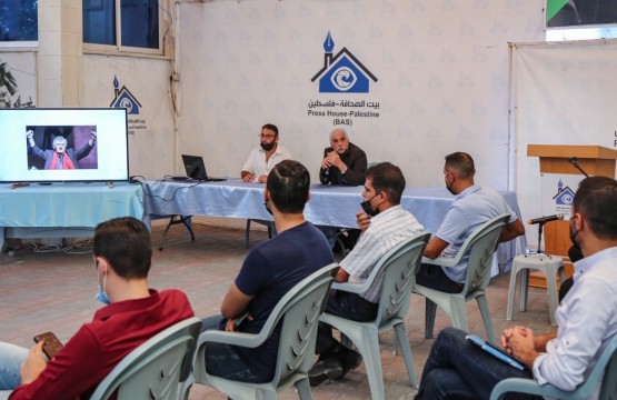 Commemorate the 7th anniversary death of Samih Al Qasim at Press House in the Gaza