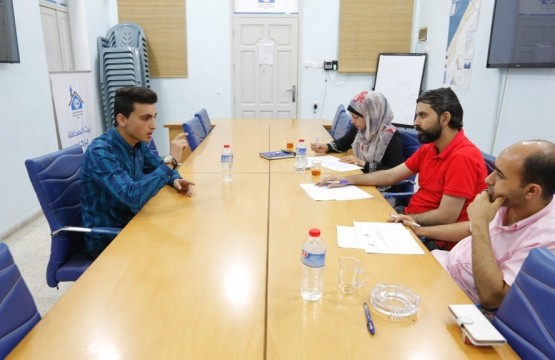  The Press House conducts personal interviews for the applicants of new project in Gaza