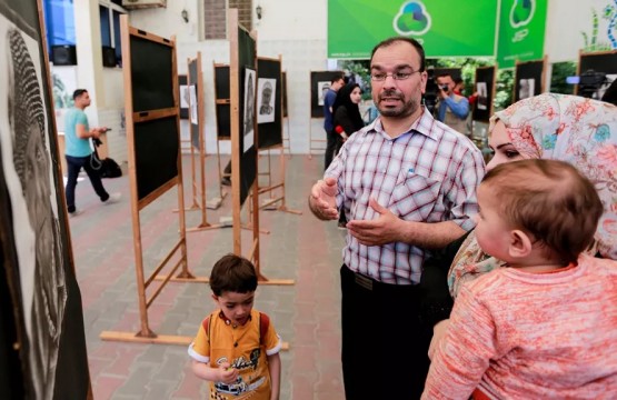 Redwan, Young Man, Organizes an art Exhibition in  Nakba Anniversary