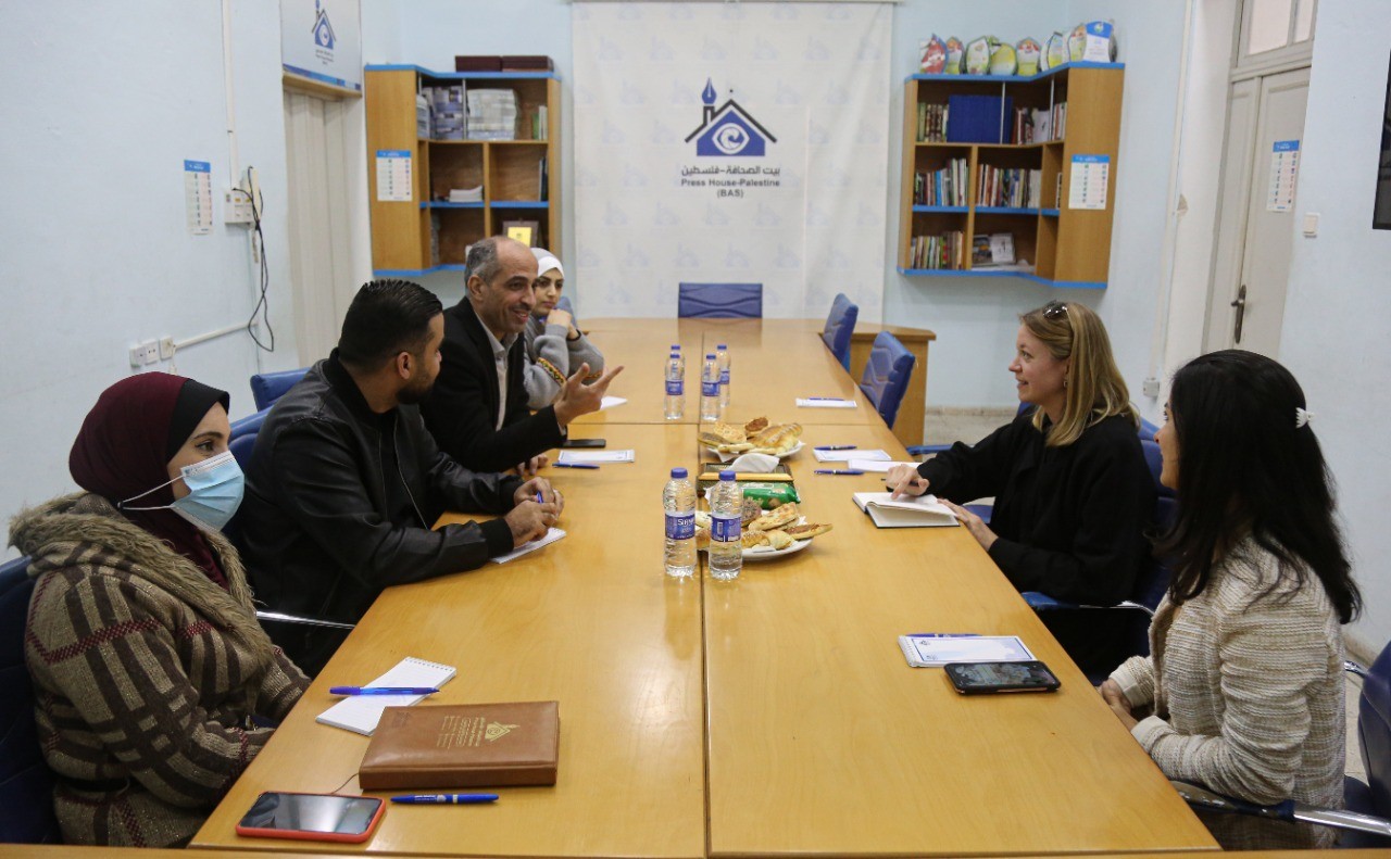 A delegation from the Swiss Representation in the Palestinian Territories Visits Press House