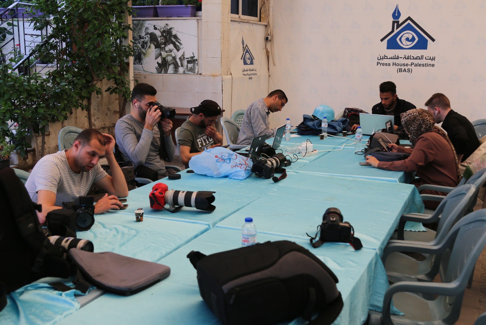 Press House opens its doors to receive journalists to cover the Israeli escalation on Gaza