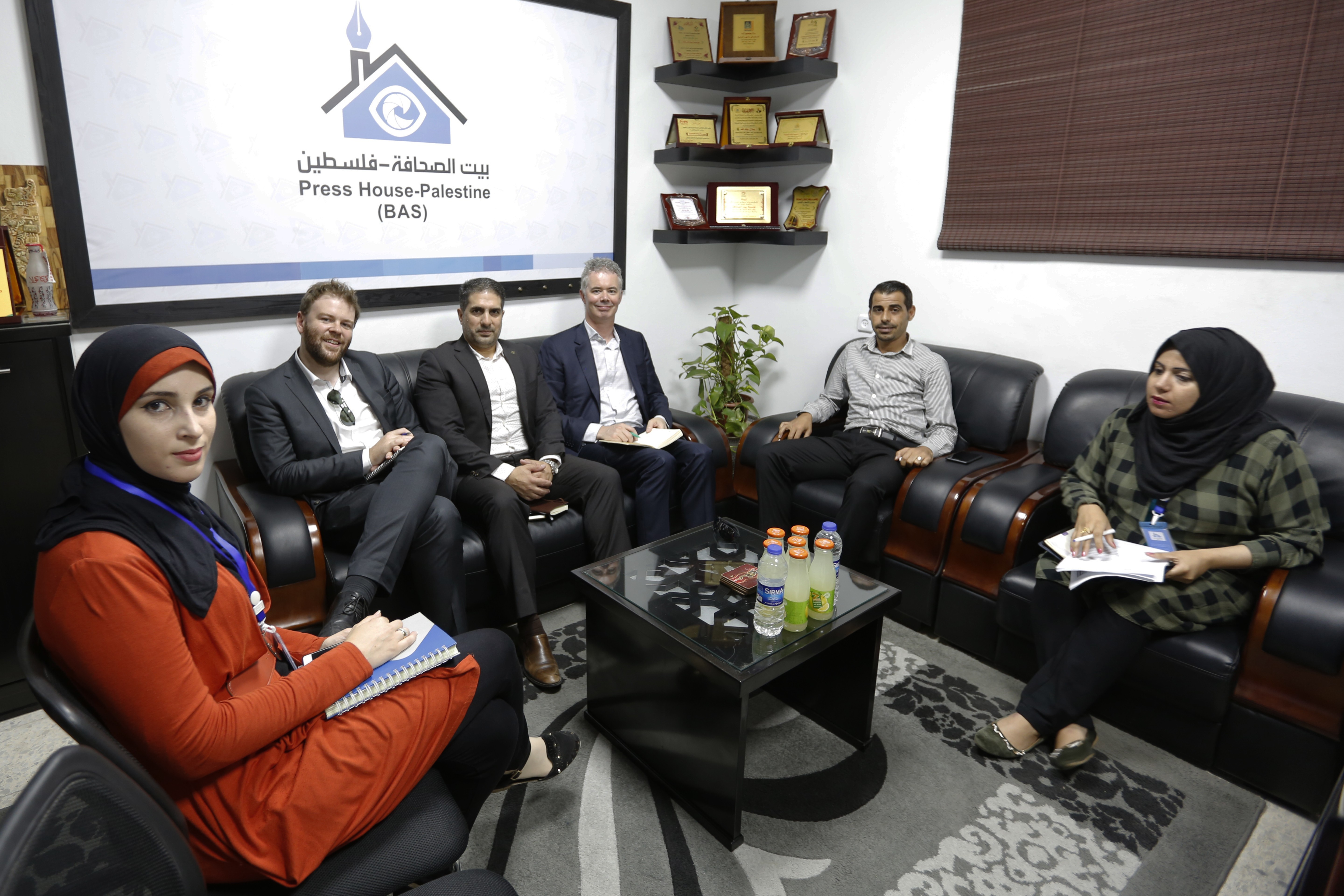 A delegation of the Irish representation in Palestine visits the Press House