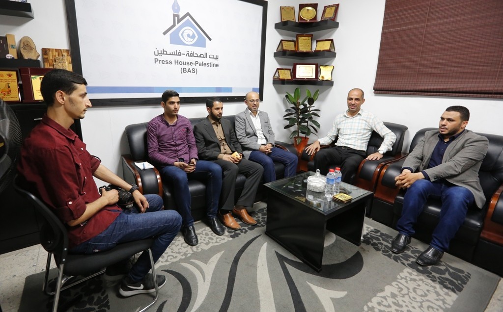 The Press House receives a delegation from the Palestinian Media Gathering