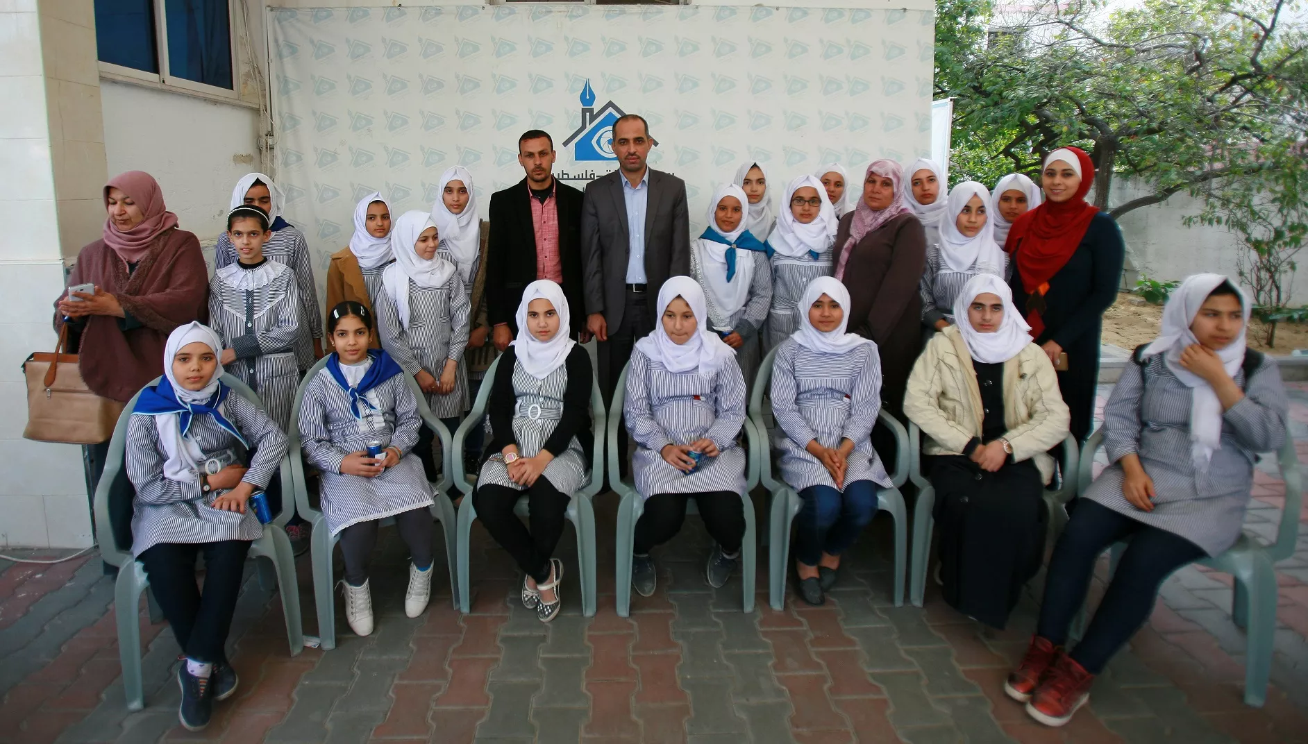 Press House Receive A Delegation from Al-Nuseirat Preparatory  School