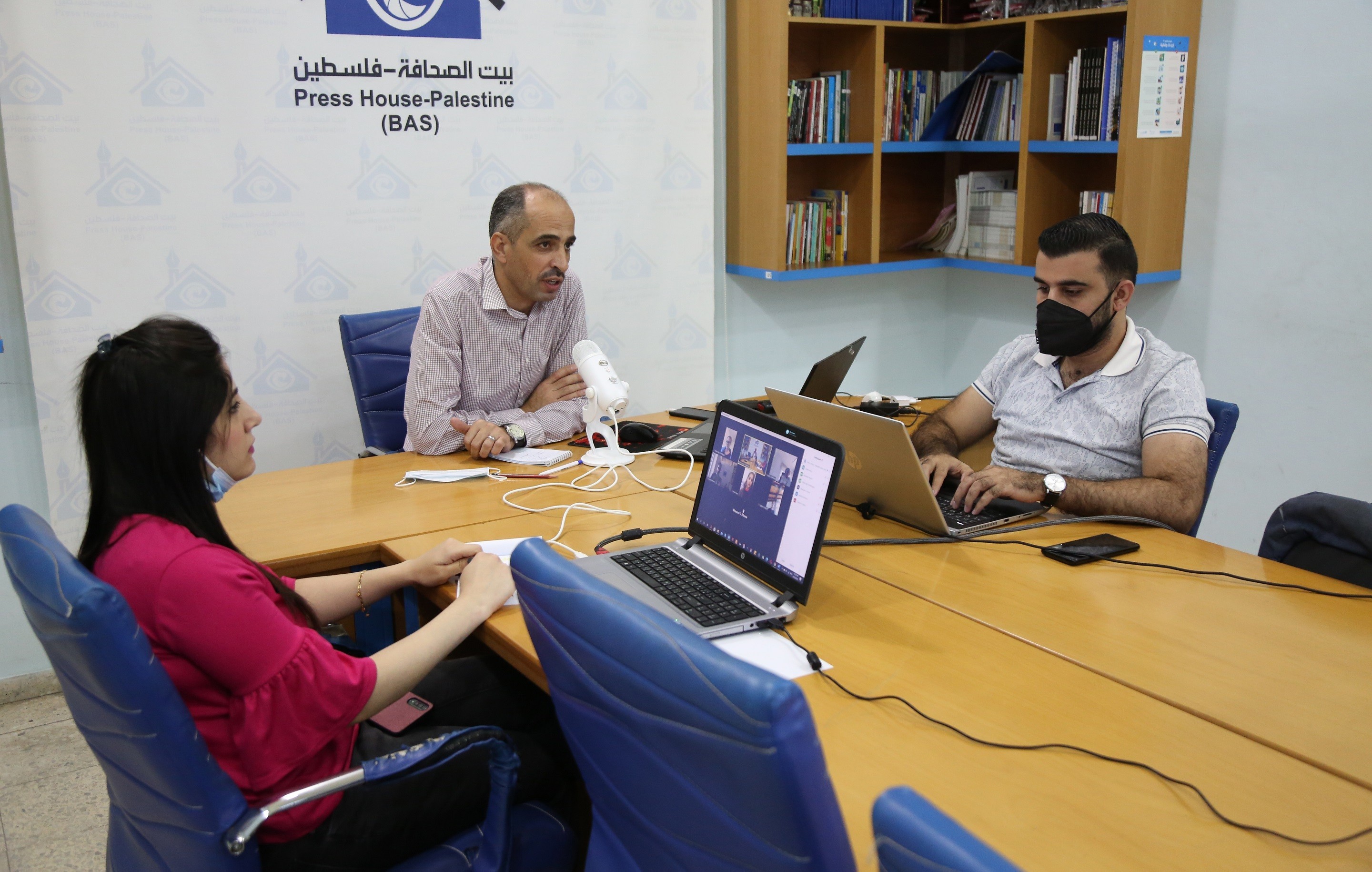 Press House holds the annual meeting with donors of Strengthening Free & Independent Media in Palestine ‎Project