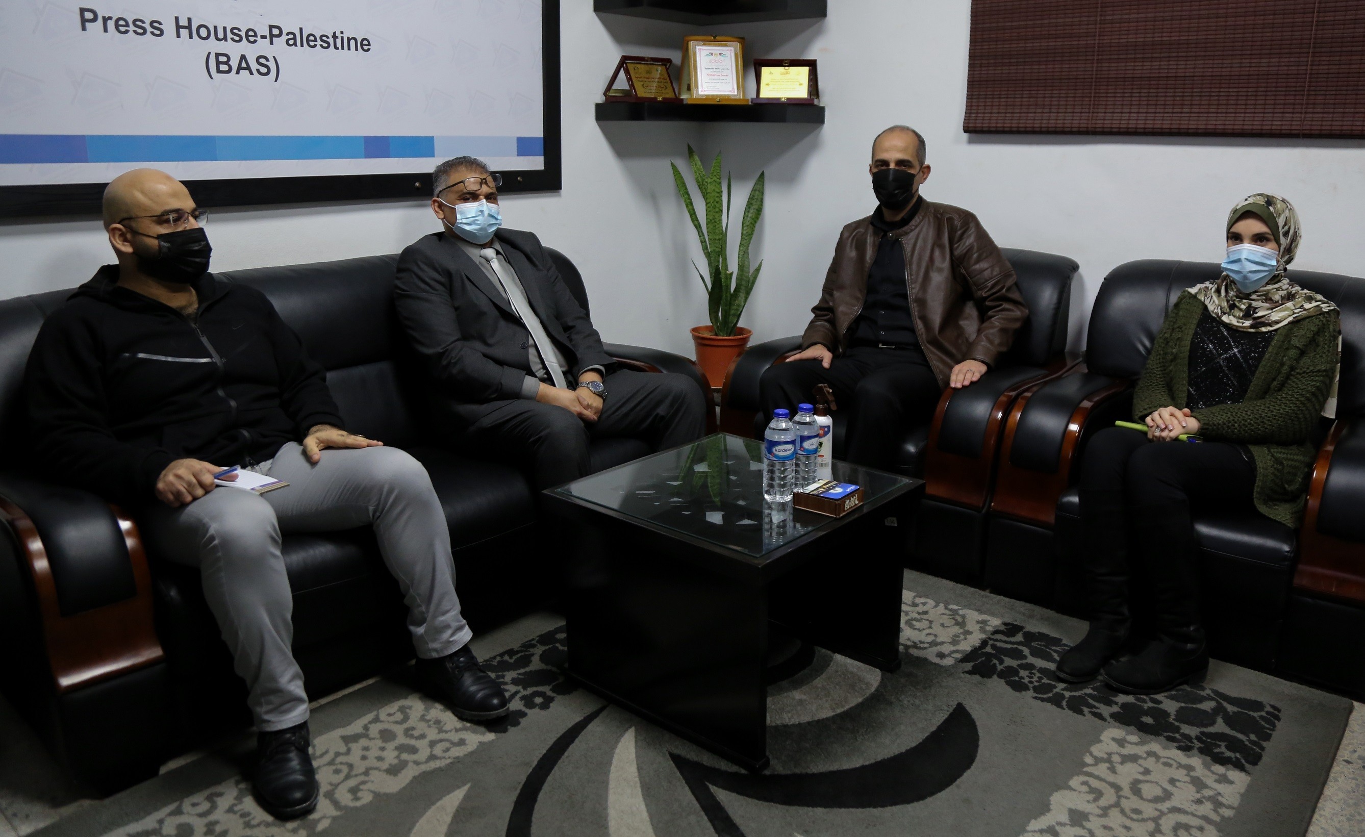 Press House receives a delegation from Media Department at Al-Aqsa University