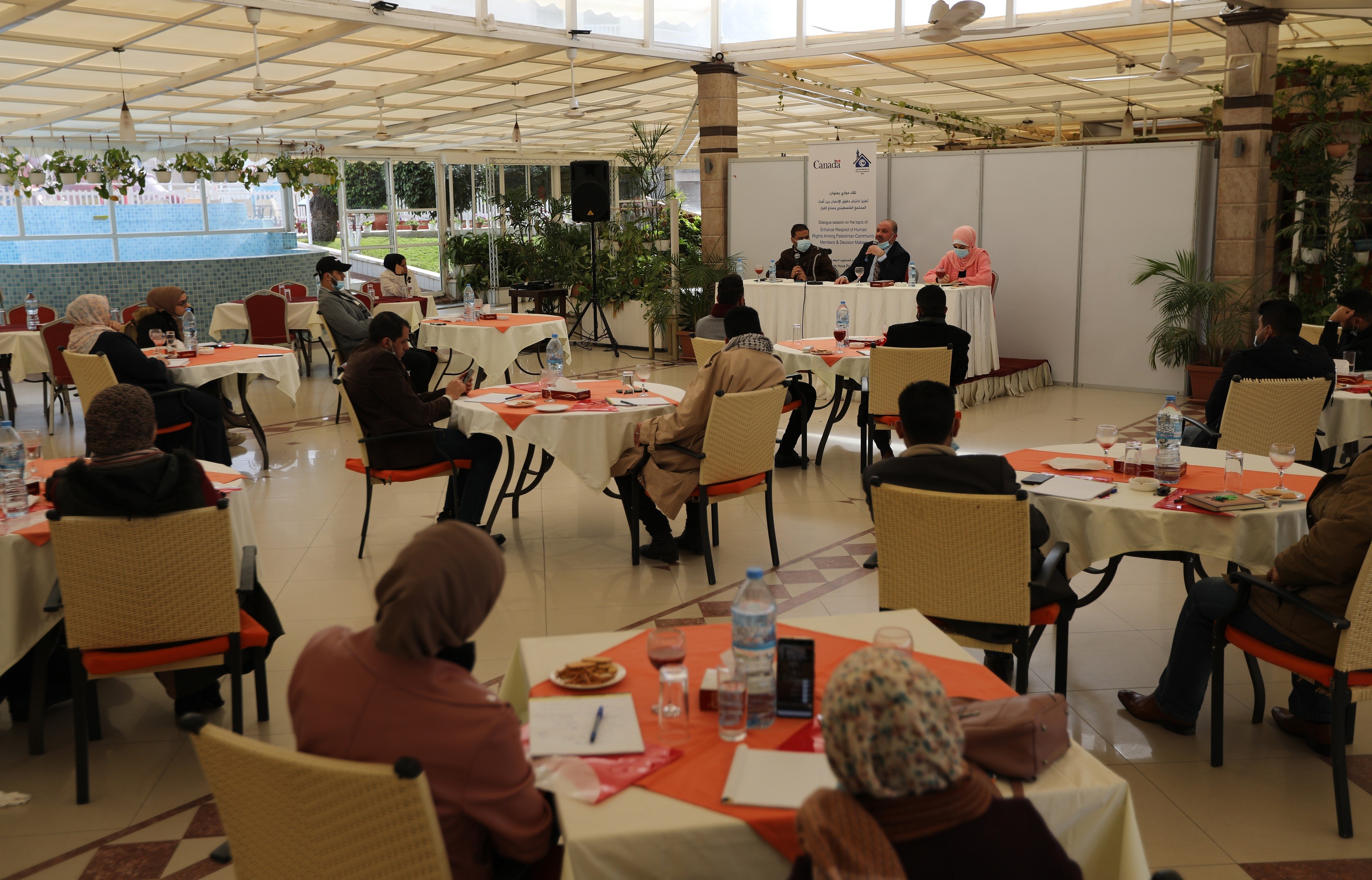 Press House organizes a dialogue session on the topic of “Enhancing Respect of Human Rights Among Palestinian Community Members & Decision Makers” 