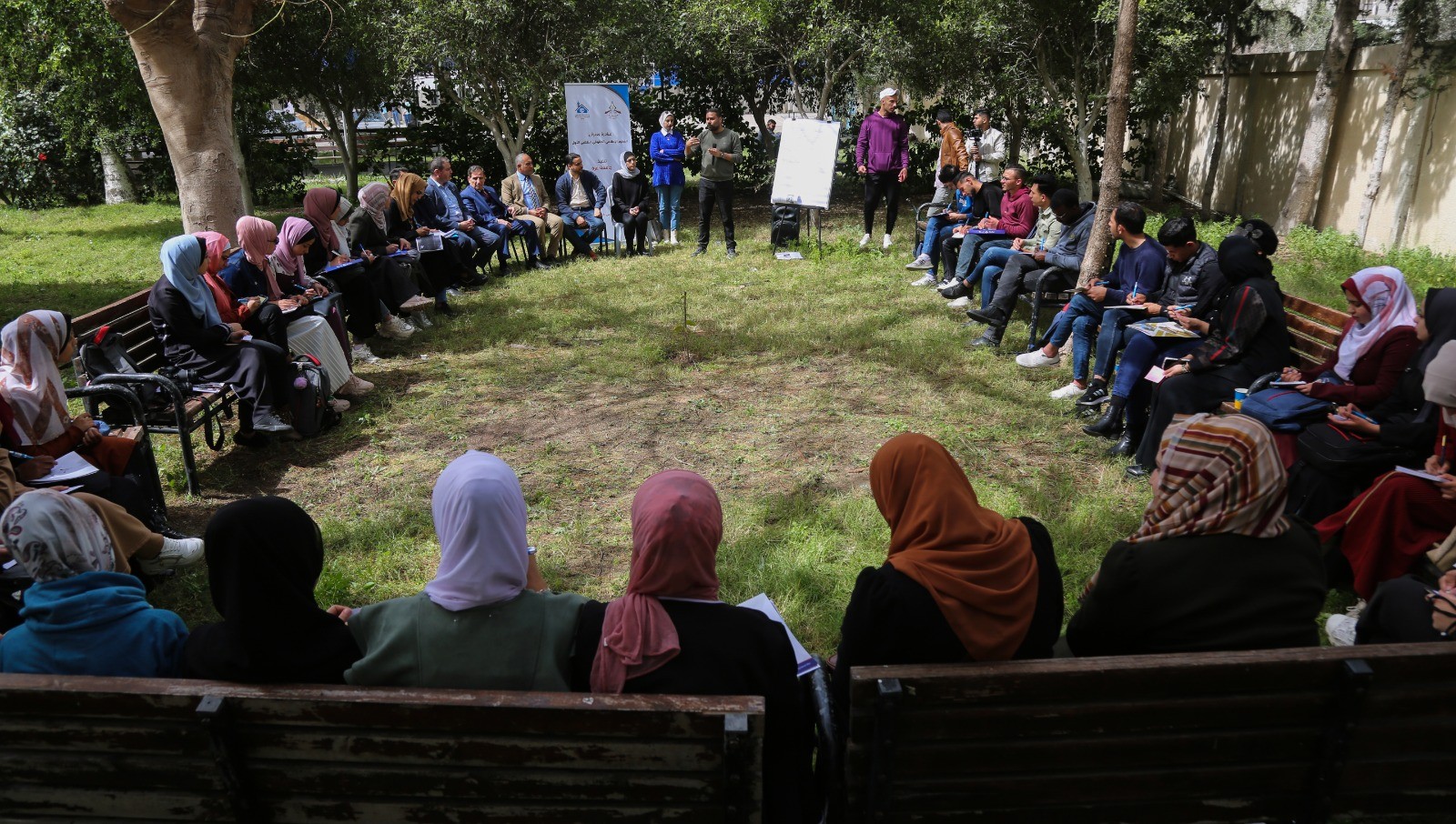 Sponsored by Press House: Gaza University implements the "First Student Rights Media Camp" initiative